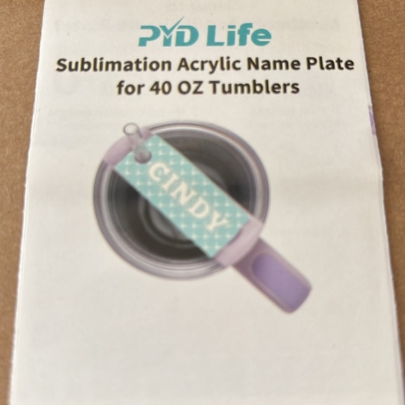 PYD Life Acrylic Name Plates For Tumblers 20 Pack Artist Create Art New In Box - Picture 3 of 4